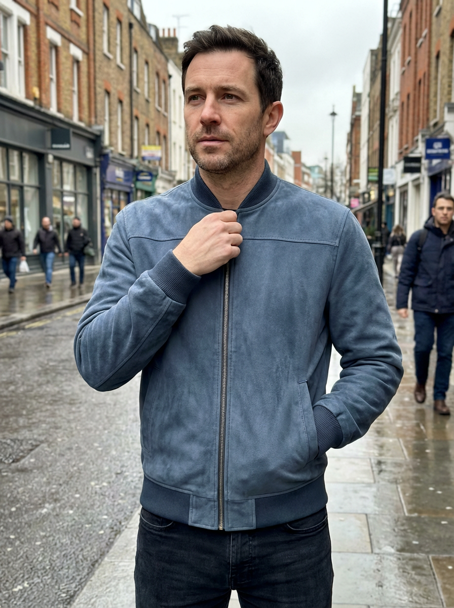 Jacket Men Long Sleeve Zipper Casual Fit