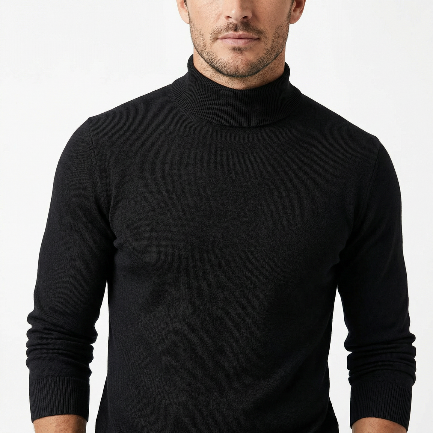 Sweater Men's Mock Neck Slim Fit