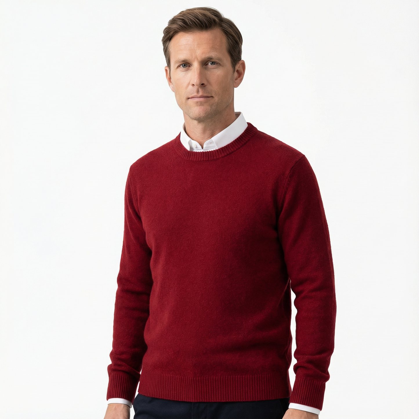 Sweater Men Classic O-Neck Long Sleeve