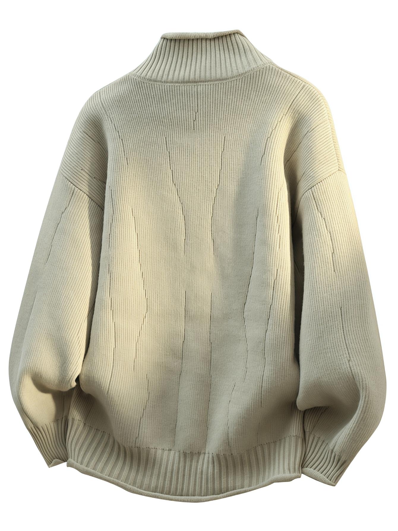 Cardigan Men’s Cable-Knit Oversized Full-Zip Pullover Sweater