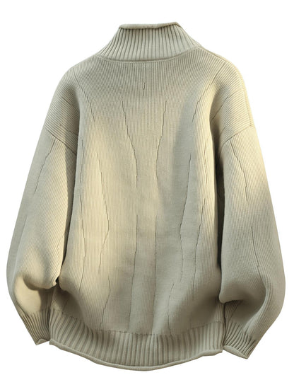 Cardigan Men’s Cable-Knit Oversized Full-Zip Pullover Sweater