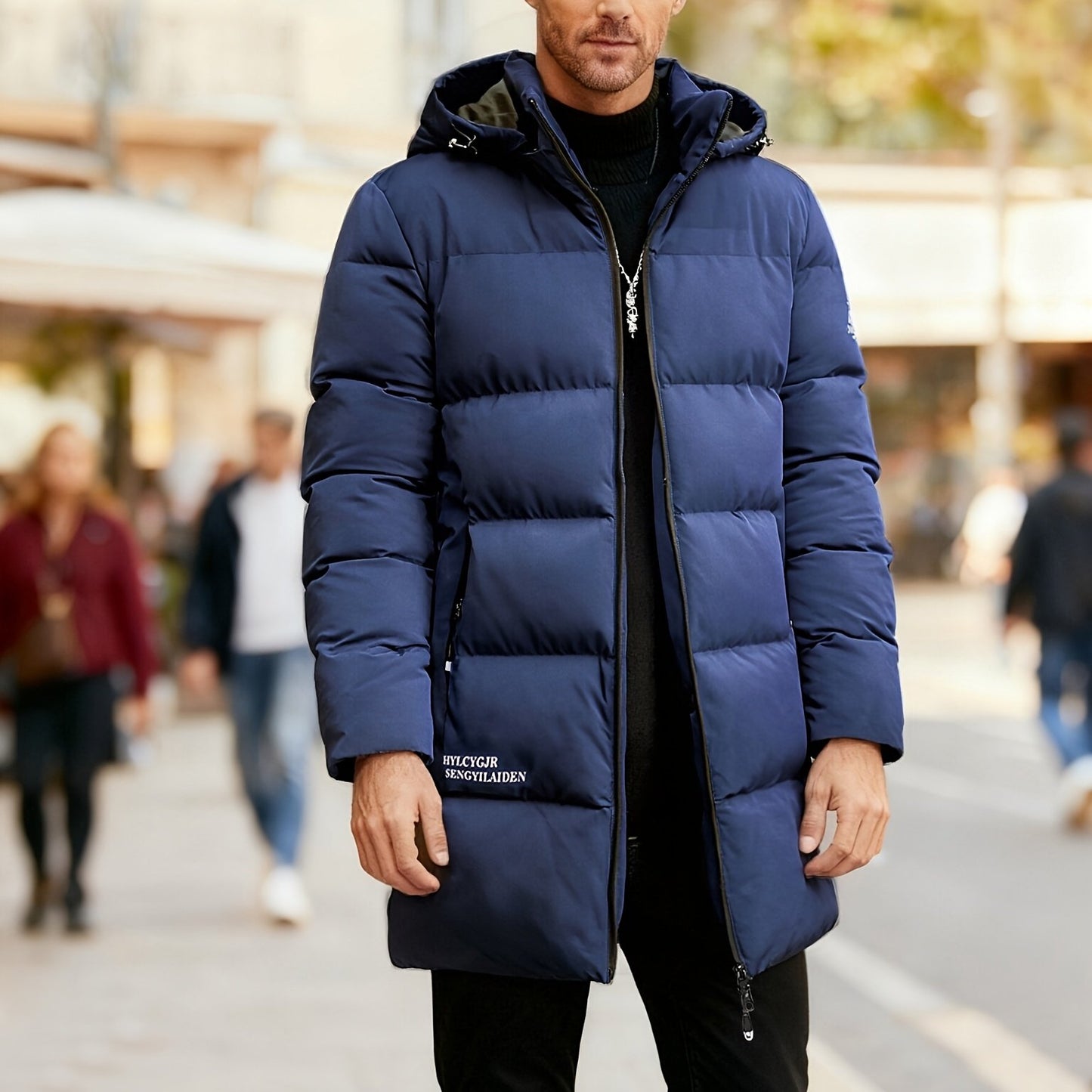 Jacket Men’s Full-Zip Hooded Winter Coat