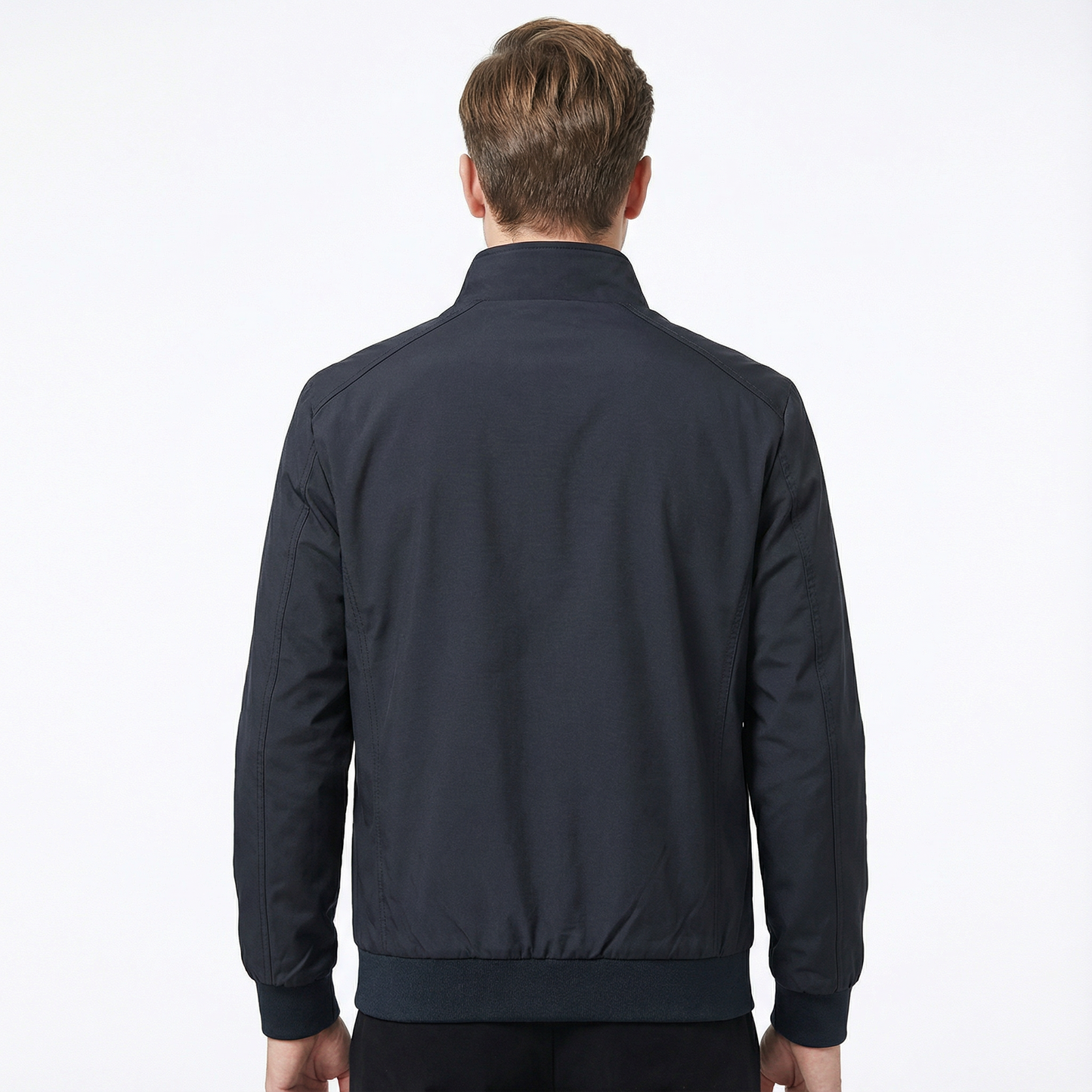 Bomber Jacket Men Slim Fit Casual Long Sleeve