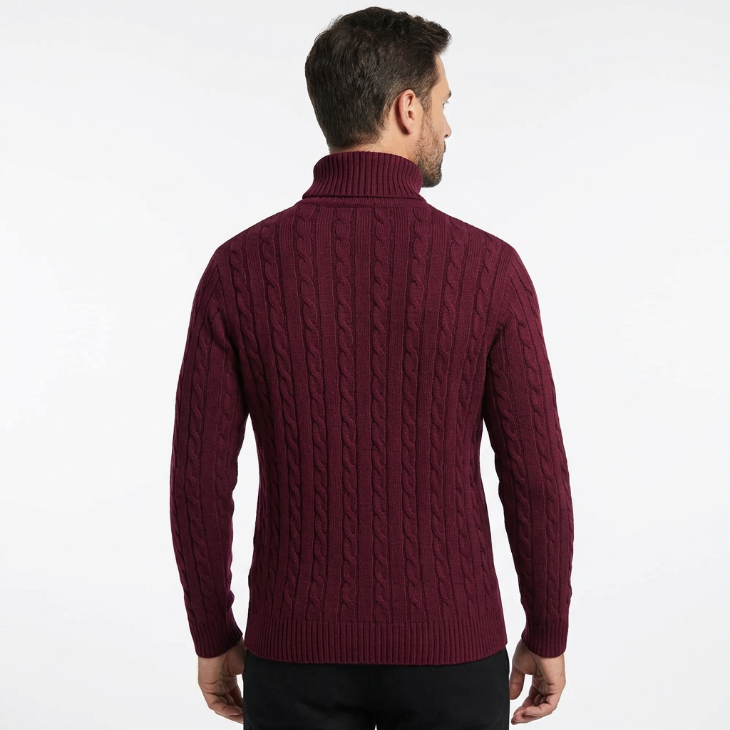 Sweater Men High Neck Casual Fit