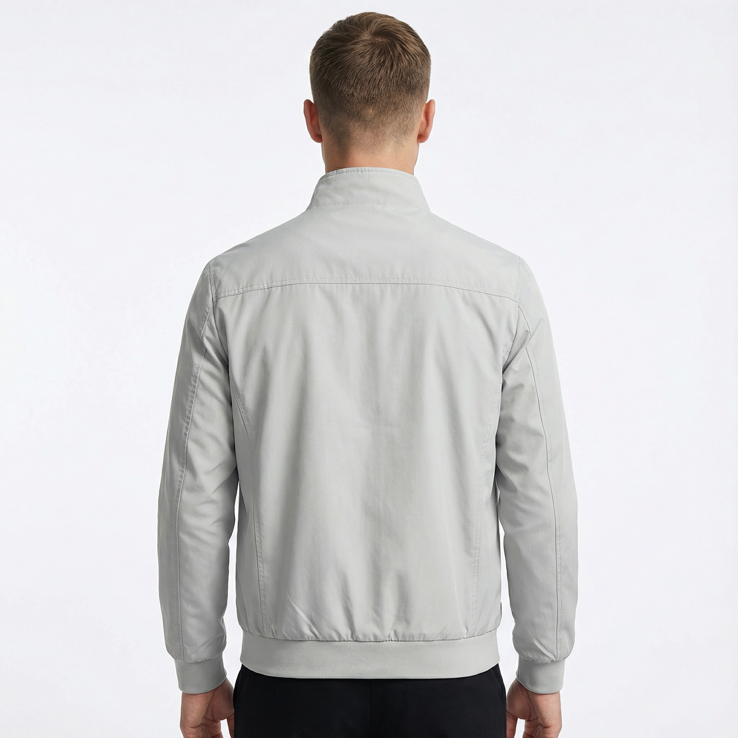 Bomber Jacket Men Slim Fit Casual Long Sleeve