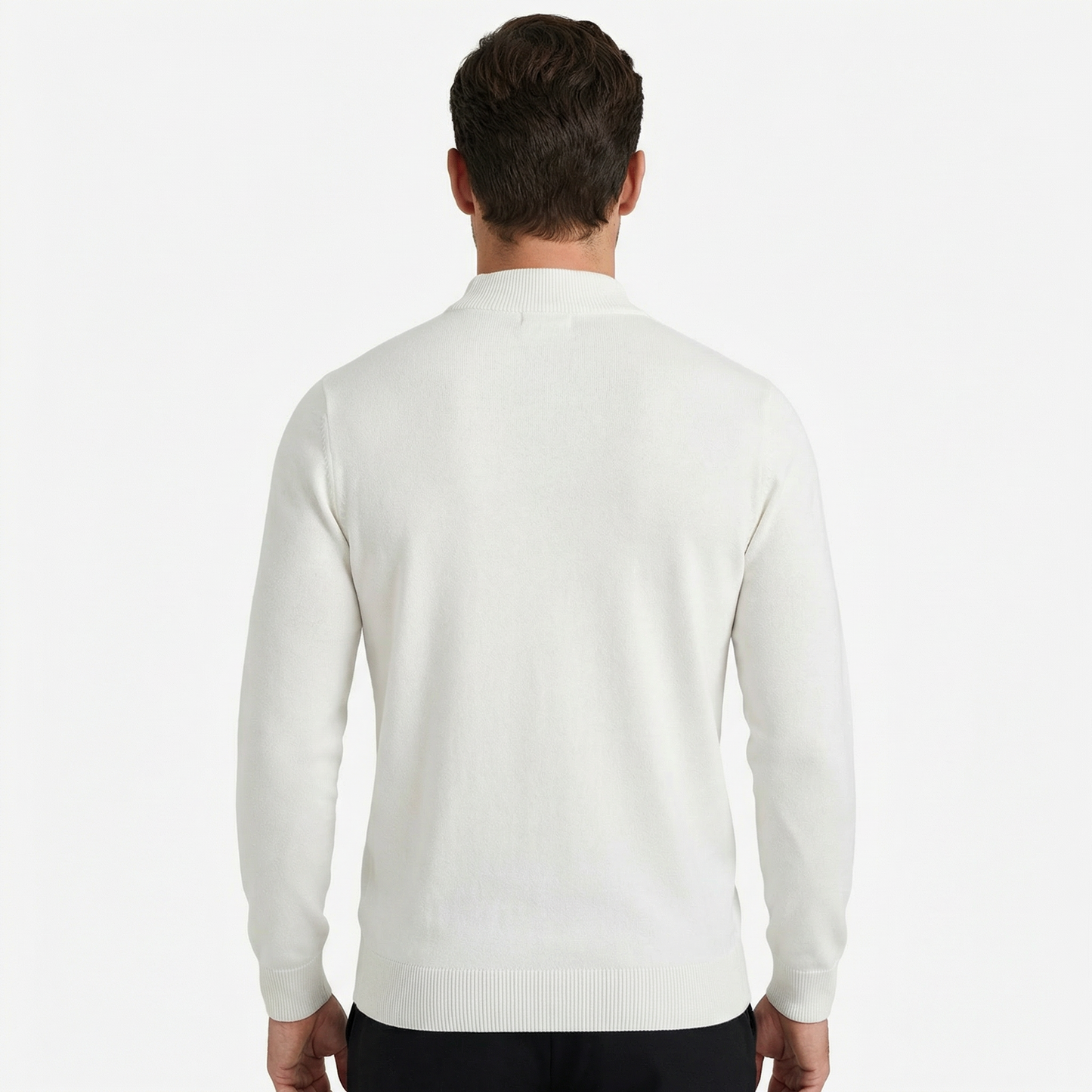 Sweater Men's Mock Neck Slim Fit
