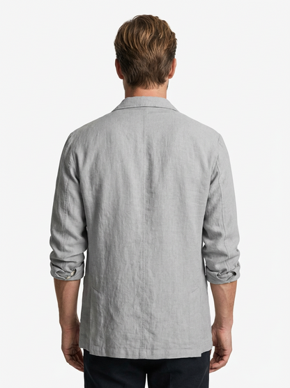 Vest Jacket Men Long Sleeve Loose Fit Open Front