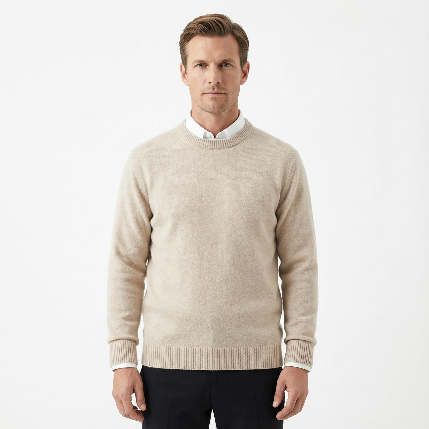 Sweater Men Classic O-Neck Long Sleeve