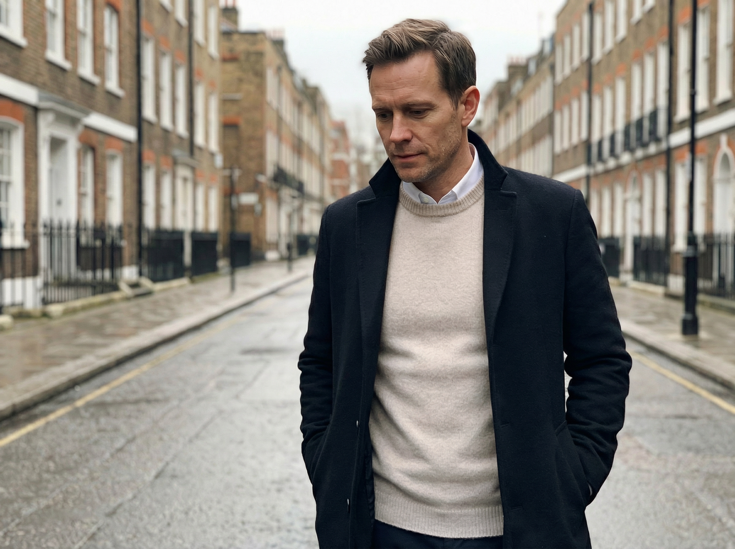 Sweater Men Classic O-Neck Long Sleeve