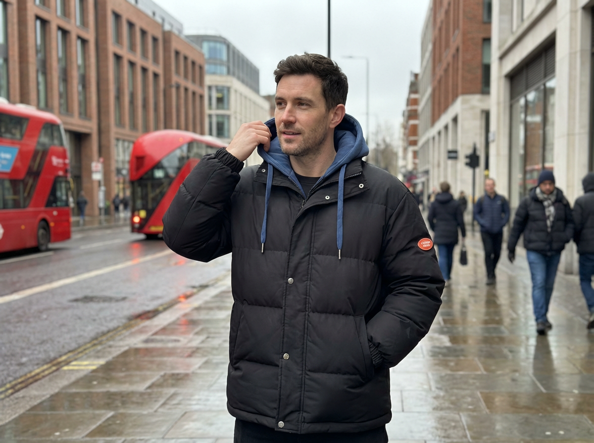 Winter Jacket Men’s Hooded Full-Zip Insulated Preston Hartley