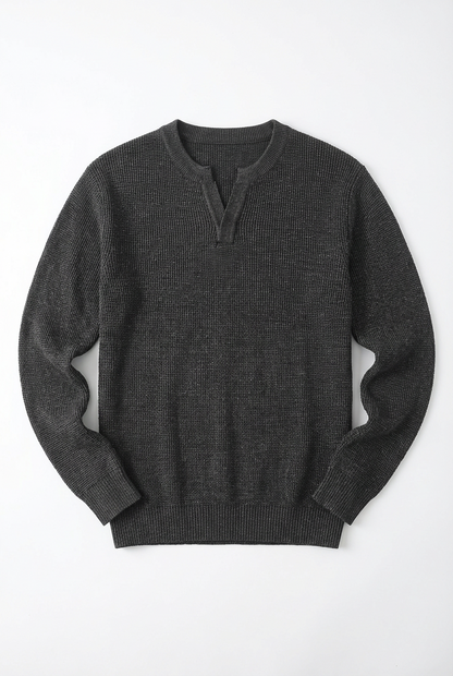 Sweater Men V-Neck Long Sleeve Warm Pullover Smart Casual