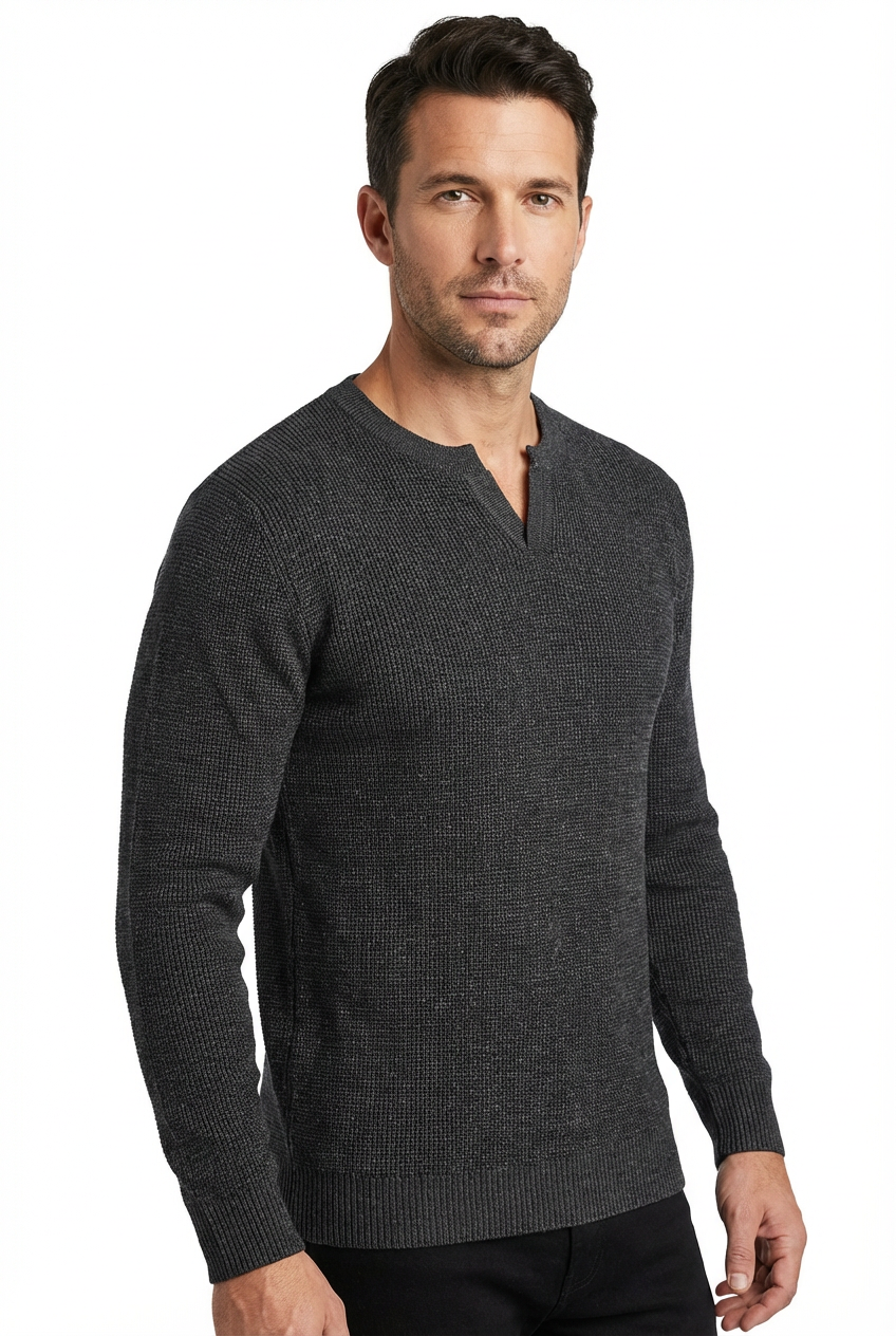 Sweater Men V-Neck Long Sleeve Warm Pullover Smart Casual