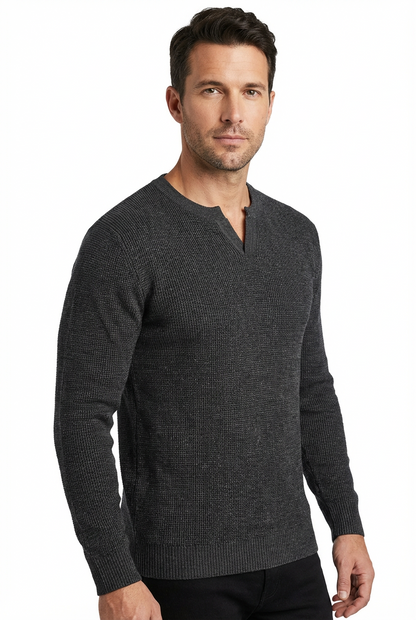 Sweater Men V-Neck Long Sleeve Warm Pullover Smart Casual