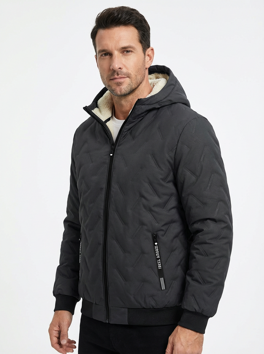 Winter Jacket Men’s Insulated hooded full-zip