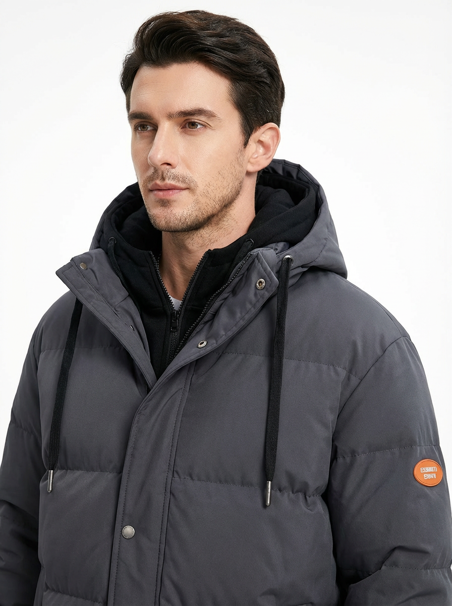 Winter Jacket Men’s Hooded Full-Zip Insulated Preston Hartley