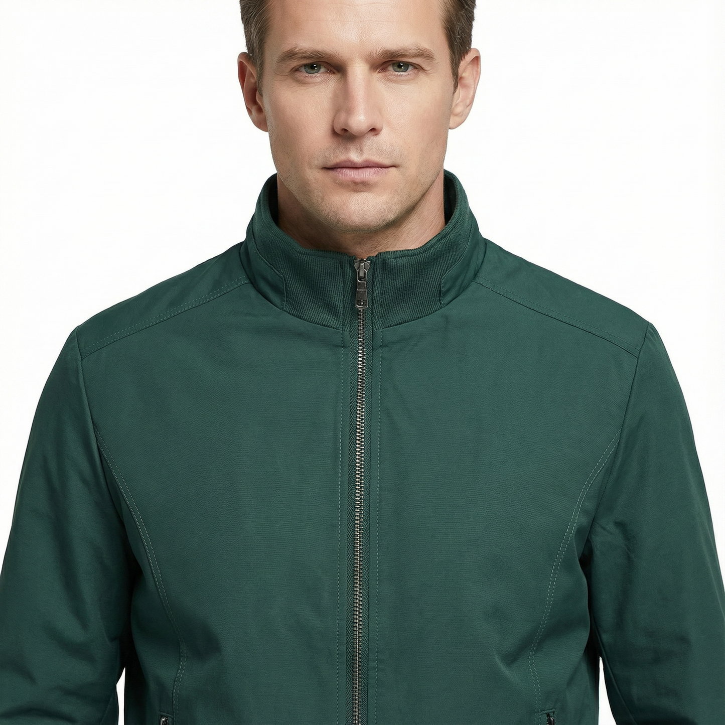 Bomber Jacket Men Slim Fit Casual Long Sleeve