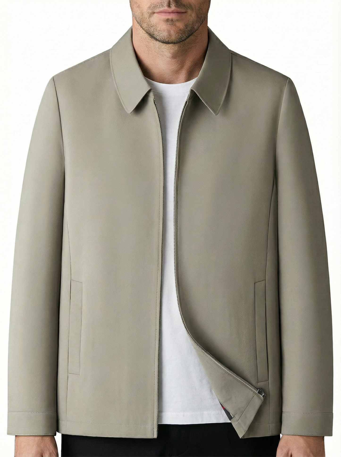 Jacket Men Lapel Collar Loose Fit Office Casual