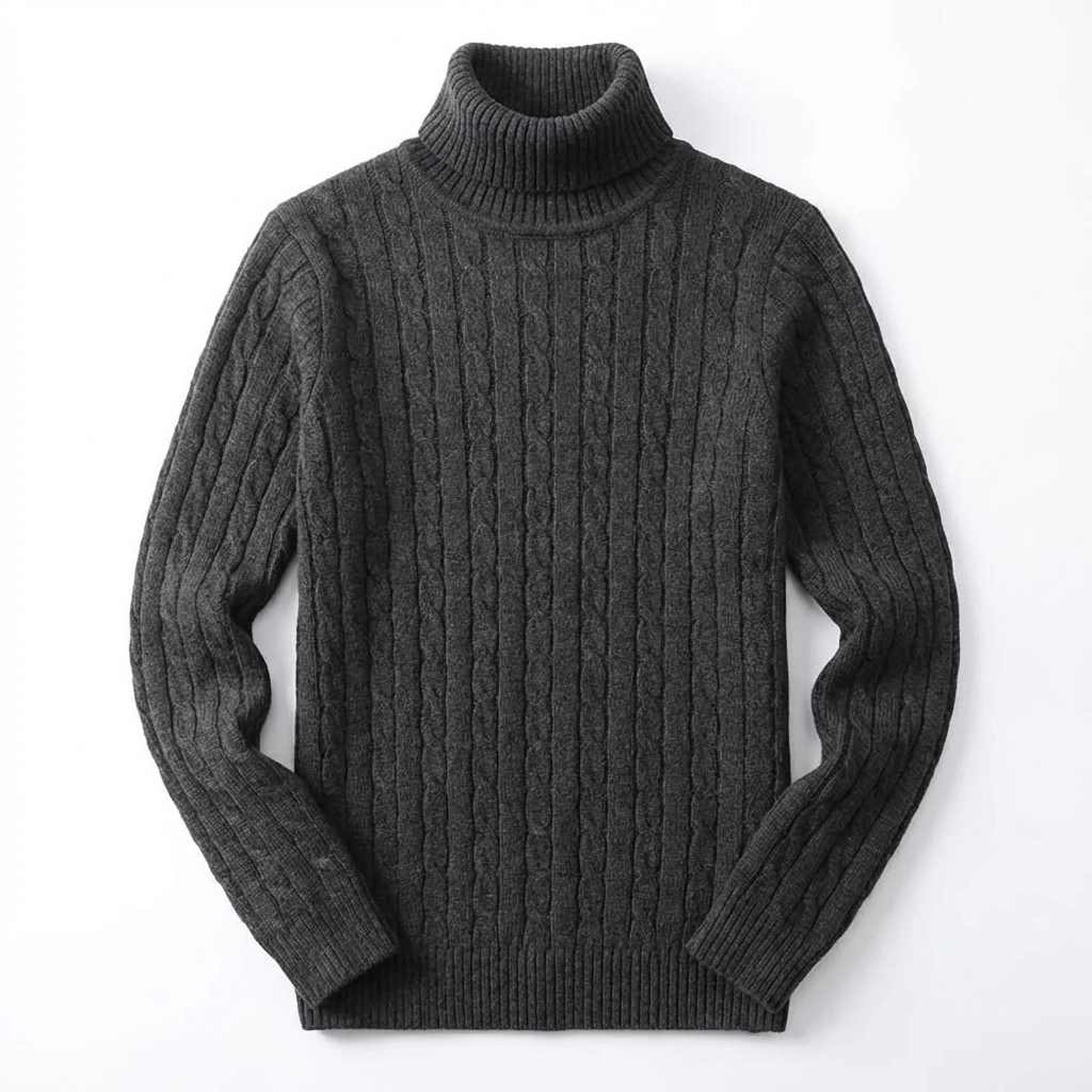 Sweater Men High Neck Casual Fit