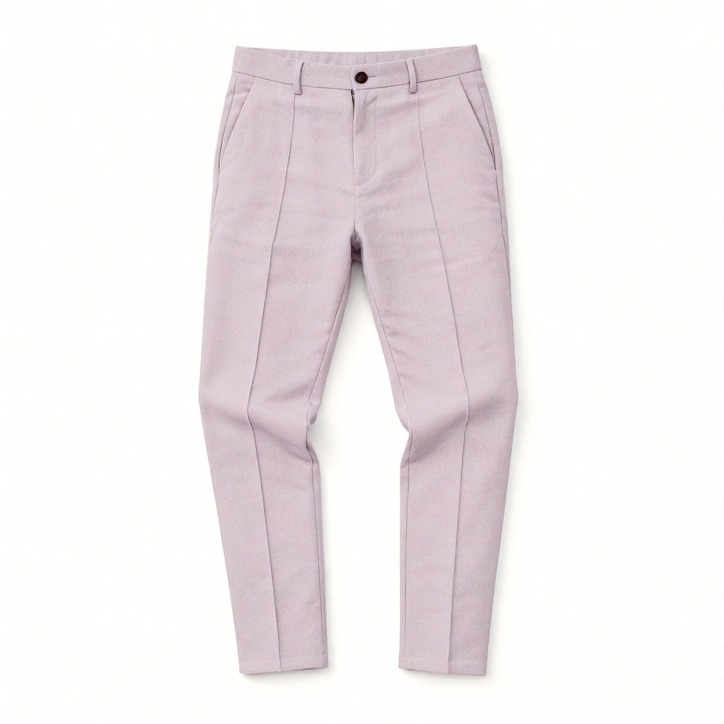 Casual Pants Men Straight Fit Double Pleat