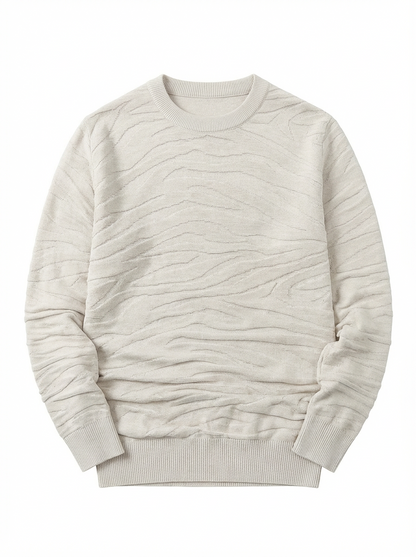 Sweater Men’s Rib-Knit Crew Neck Long Sleeve Pullover