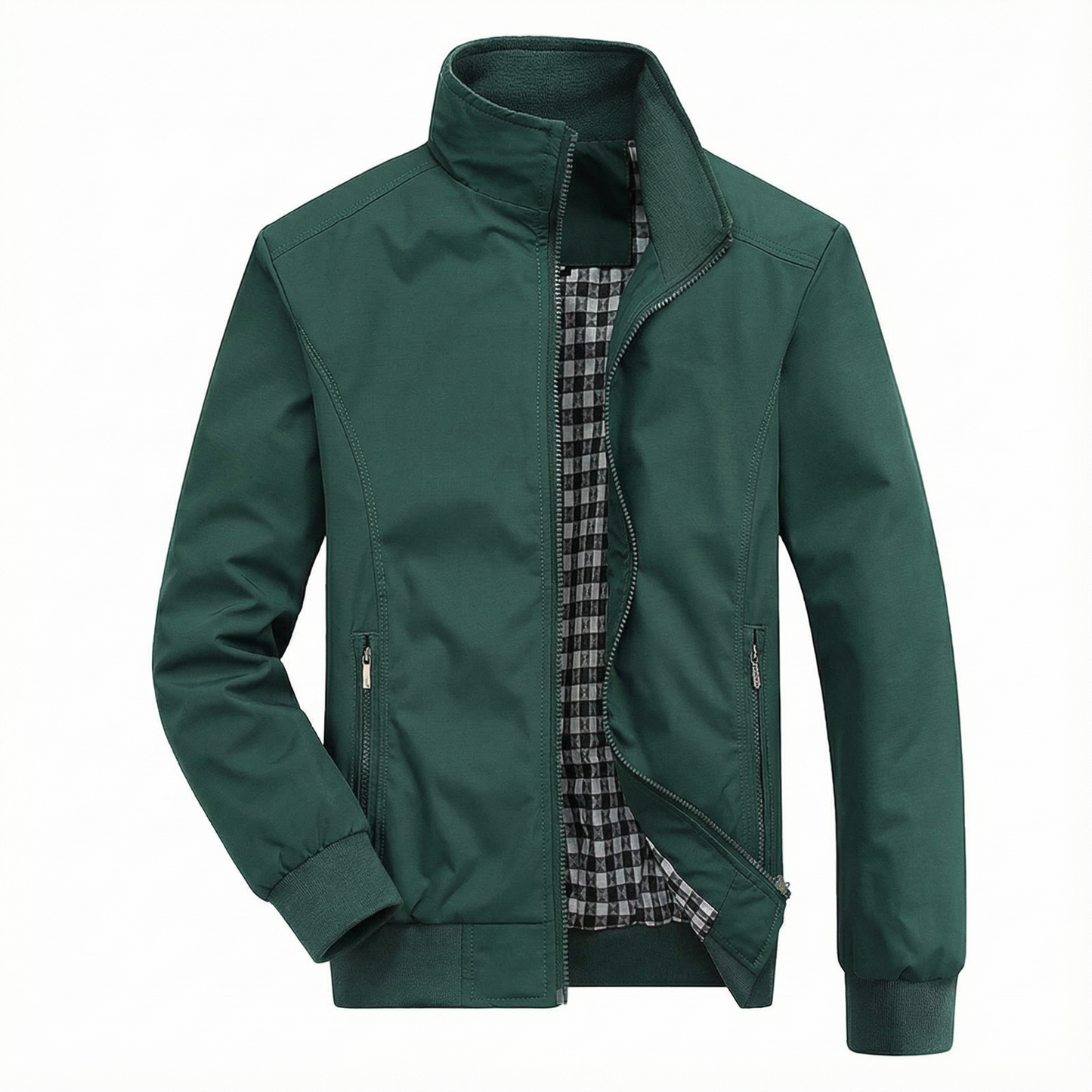 Bomber Jacket Men Slim Fit Casual Long Sleeve