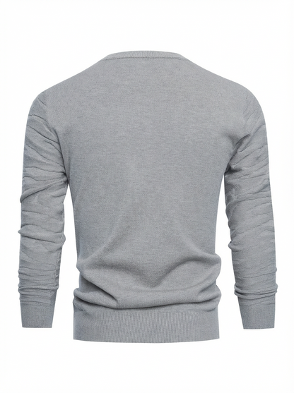 Sweater Men’s Rib-Knit Crew Neck Long Sleeve Pullover