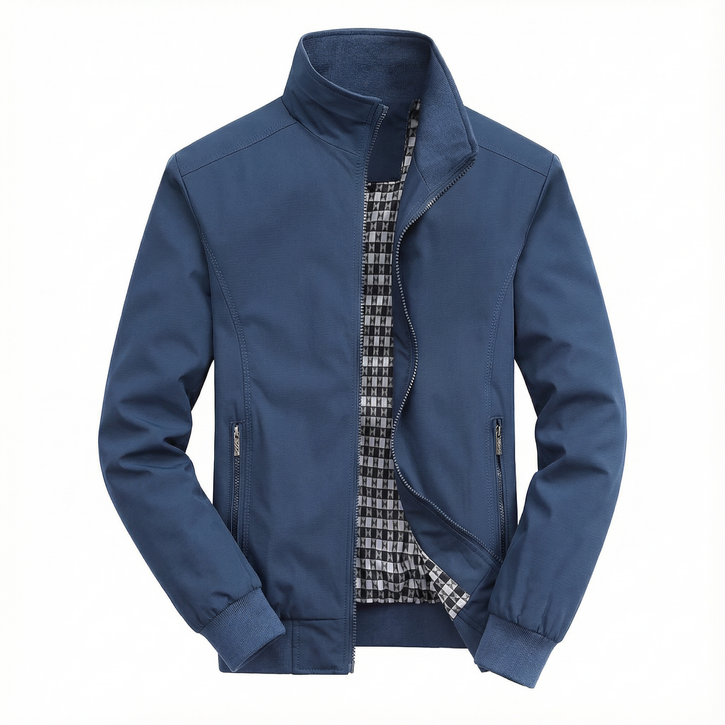 Bomber Jacket Men Slim Fit Casual Long Sleeve