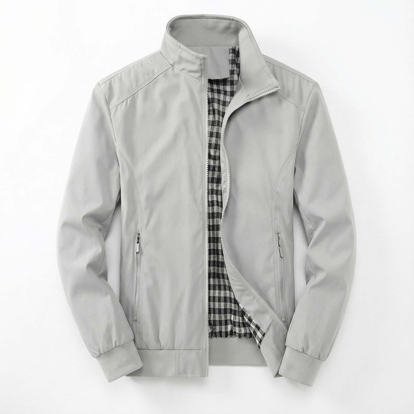 Bomber Jacket Men Slim Fit Casual Long Sleeve