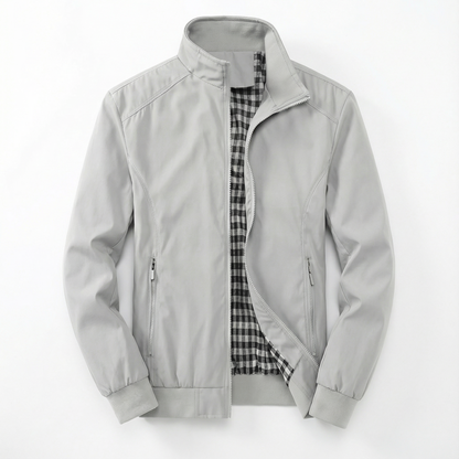 Bomber Jacket Men Slim Fit Casual Long Sleeve