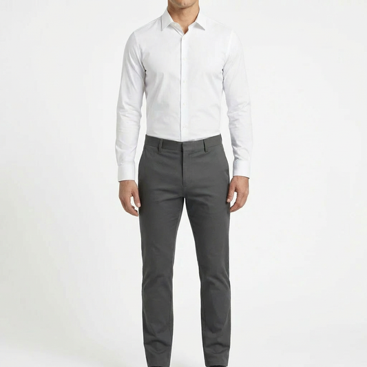 Business Casual Trousers Men Slim Fit