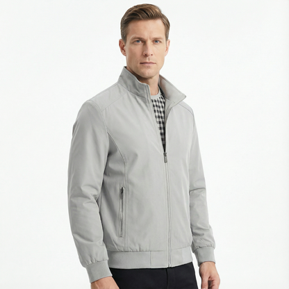 Bomber Jacket Men Slim Fit Casual Long Sleeve