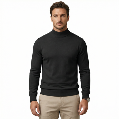 Sweater Men's Mock Neck Slim Fit