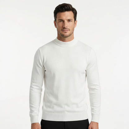 Sweater Men's Mock Neck Slim Fit