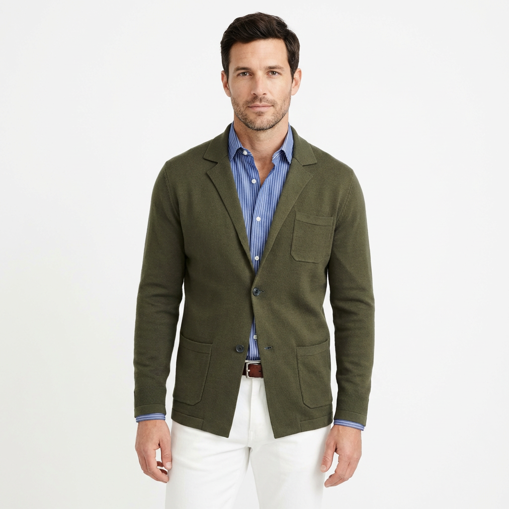 Business Blazer Men Slim Fit Structured Design