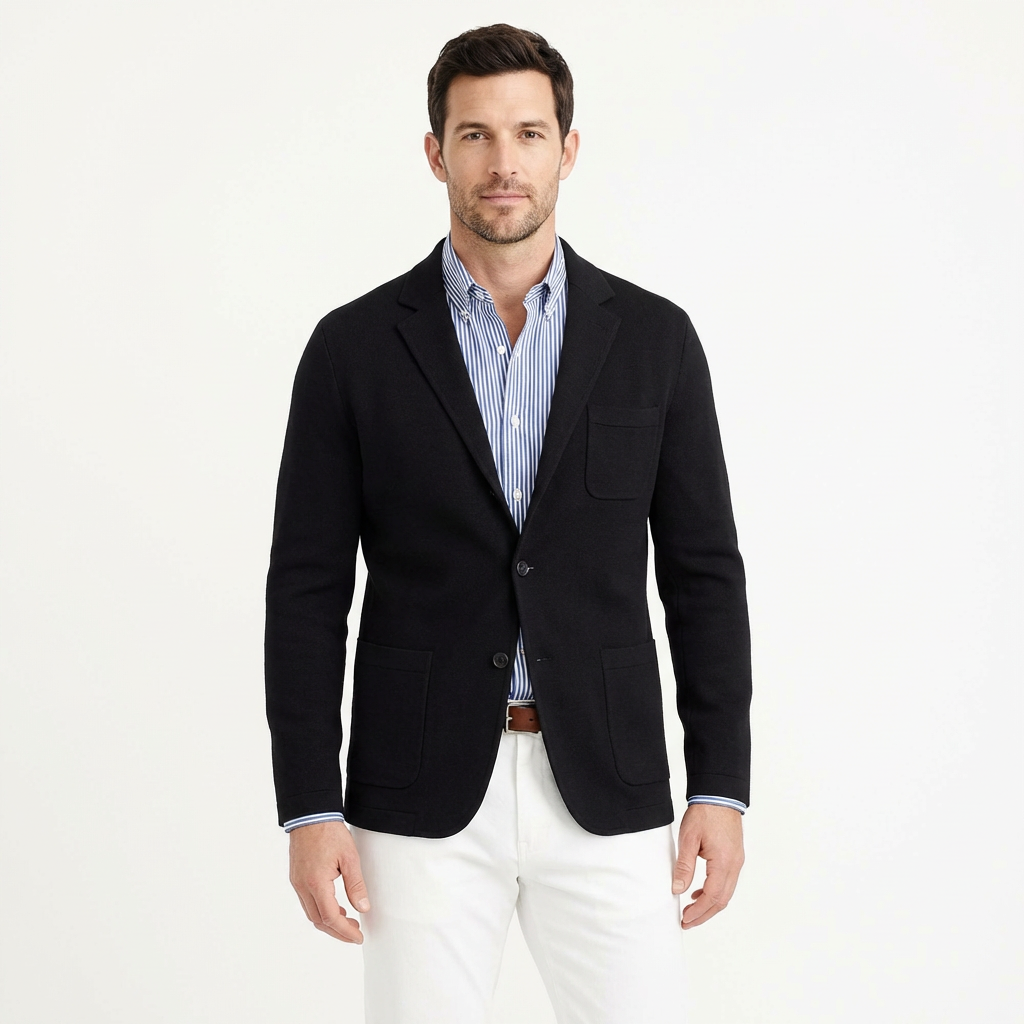 Business Blazer Men Slim Fit Structured Design