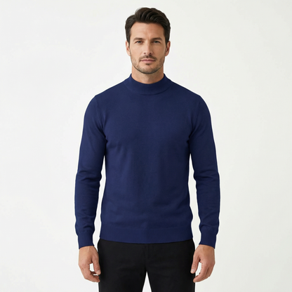 Sweater Men's Mock Neck Slim Fit