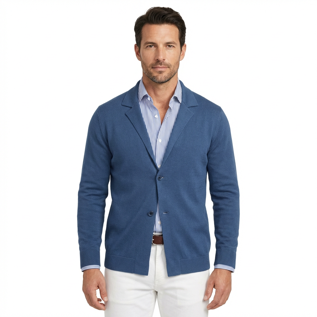 Business Blazer Men Slim Fit Structured Design