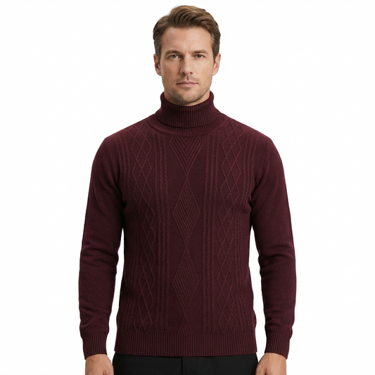 Sweater Men High Neck Casual Fit Preston Hartley