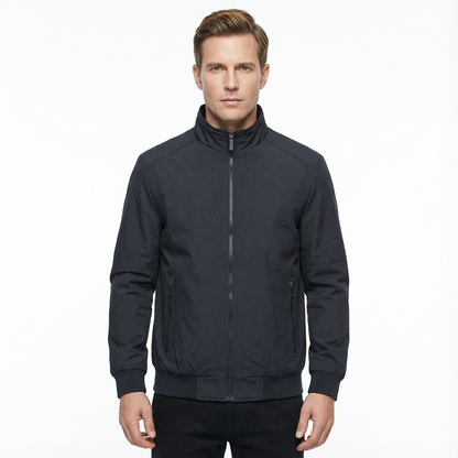 Bomber Jacket Men Slim Fit Casual Long Sleeve