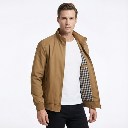 Bomber Jacket Men Slim Fit Casual Long Sleeve