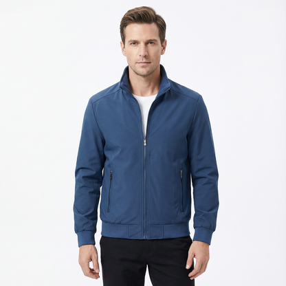 Bomber Jacket Men Slim Fit Casual Long Sleeve