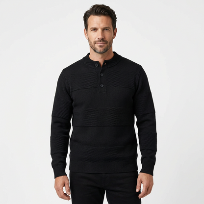 Sweater Men Striped O-Neck Loose Fit