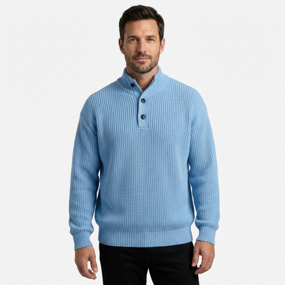 Sweatshirt Men Stand-Up Collar Long Sleeve