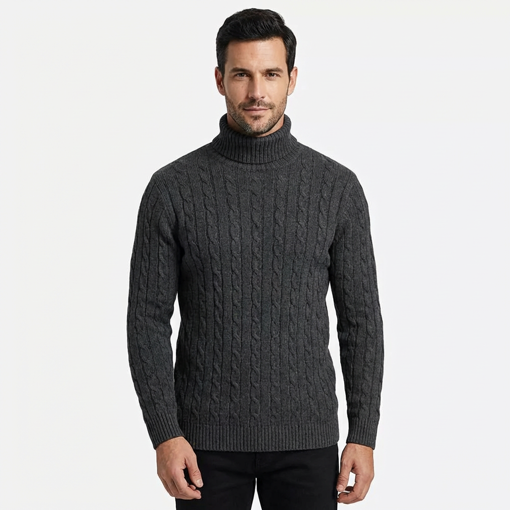 Sweater Men High Neck Casual Fit