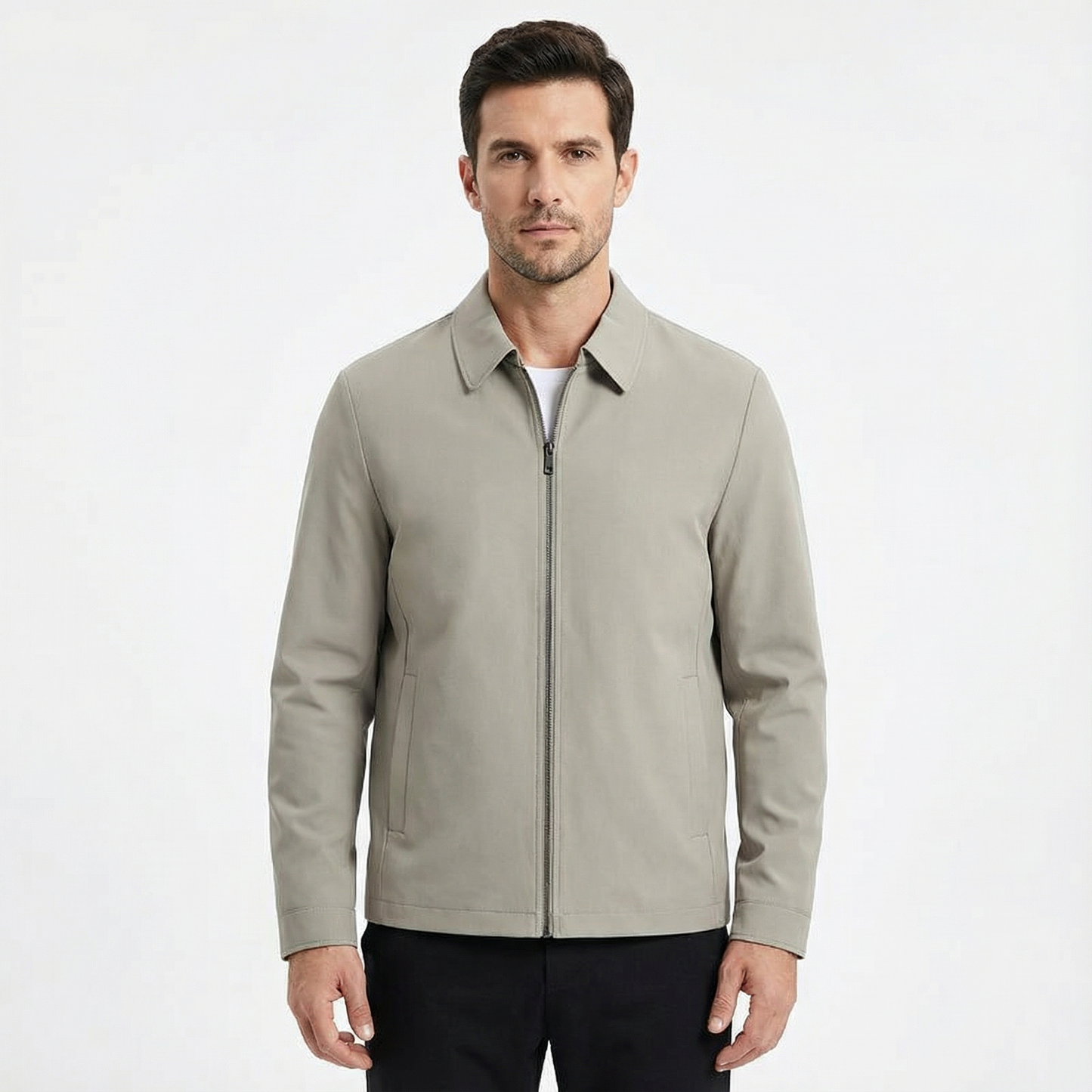 Jacket Men Lapel Collar Loose Fit Office Casual