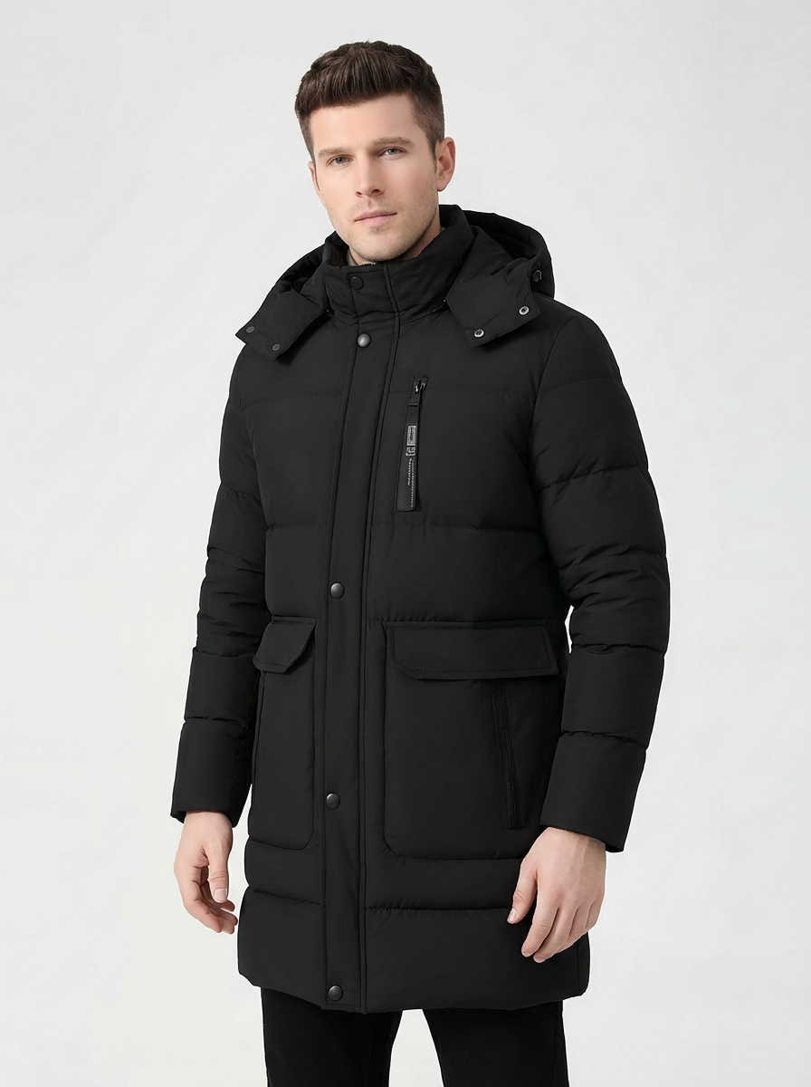 Winter Coat Men’s Insulated Cold-Weather Full-Zip
