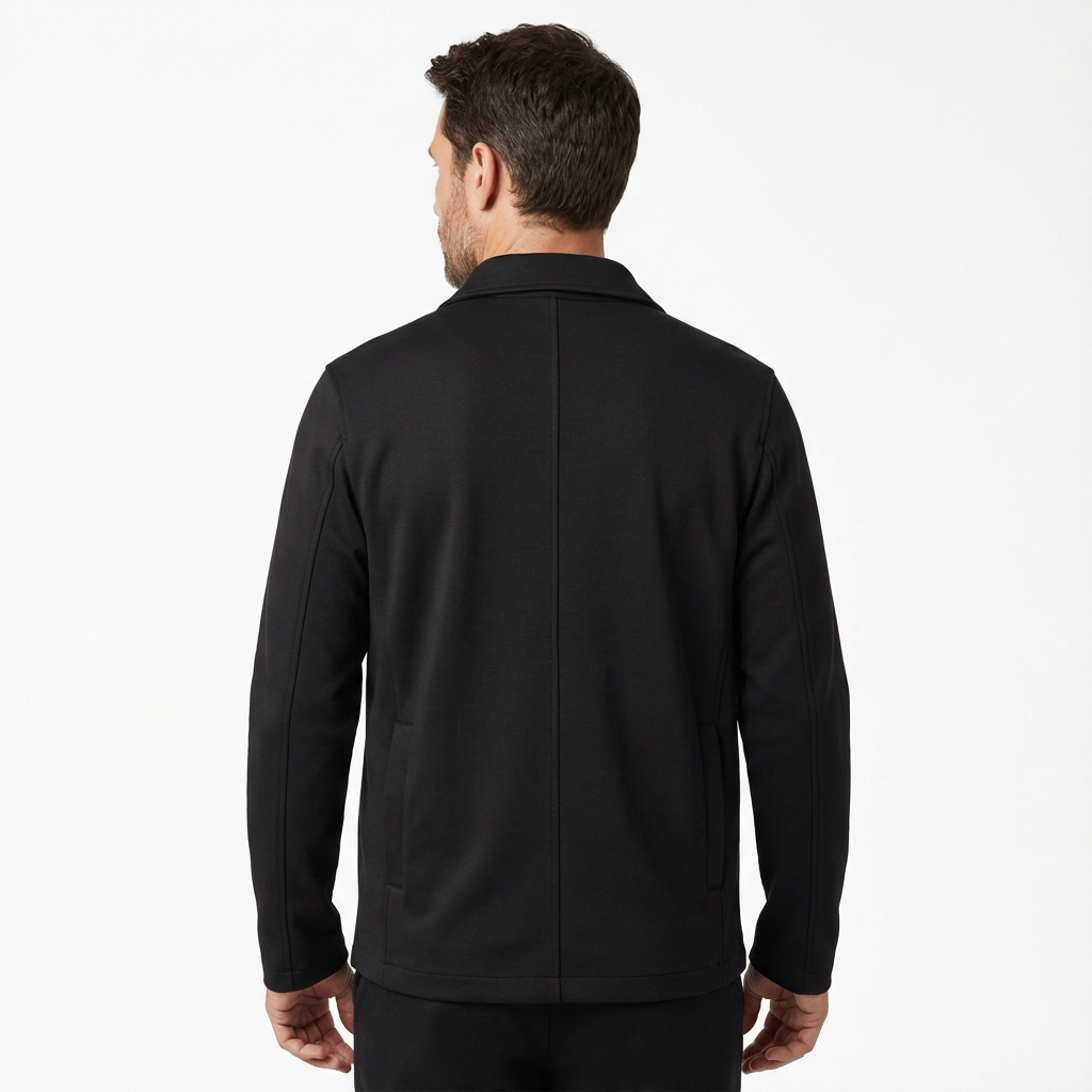 Jacket Men Lapel Collar Loose Fit Office Casual