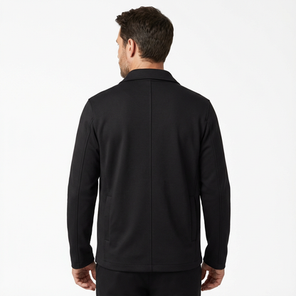 Jacket Men Lapel Collar Loose Fit Office Casual