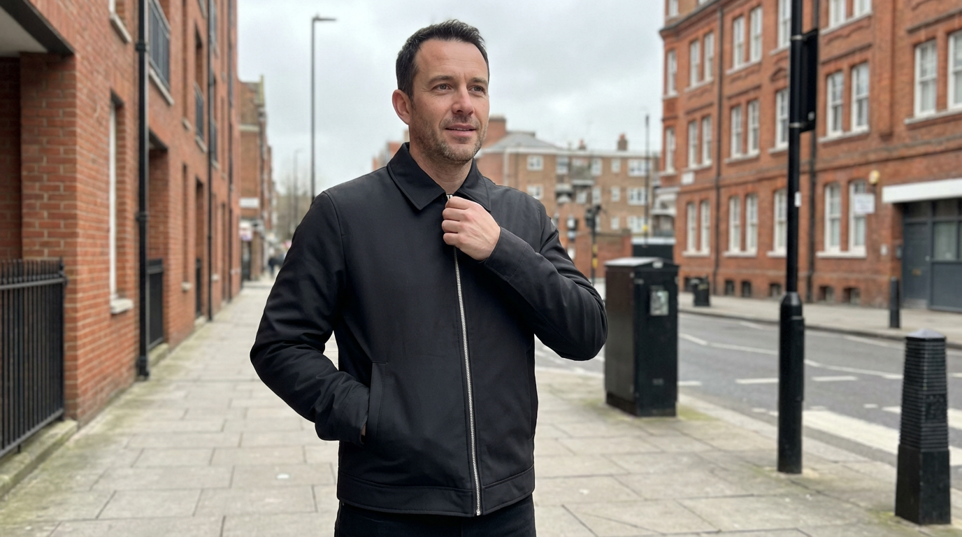 Jacket Men Lapel Collar Loose Fit Office Casual