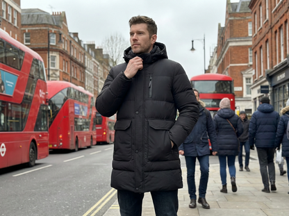 Winter Coat Men’s Insulated Cold-Weather Full-Zip